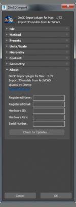 Din3D importer for 3ds Max - Dialog part 6