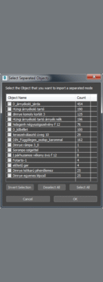 Din3D importer for 3ds Max - Dialog instances