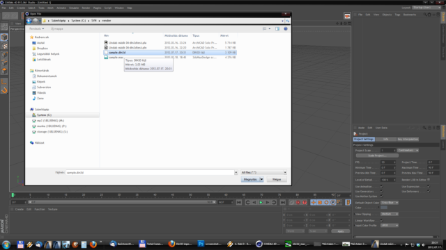Din3D importer for Cinema 4D - Usage 03