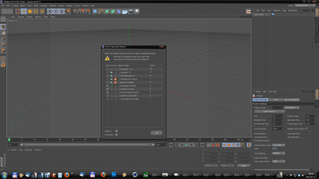 Din3D importer for Cinema 4D - Usage 05